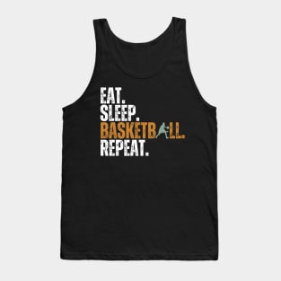 Eat Sleep Basketball Repeat Retro Vintage Boy Kid Men Women Tank Top